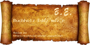 Buchholz Edömér névjegykártya